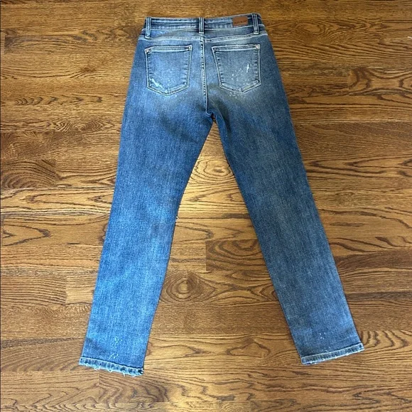 NWT Judy Blue Distressed Boyfriend Jeans medium wash size 27/5 - Picture 9 of 10